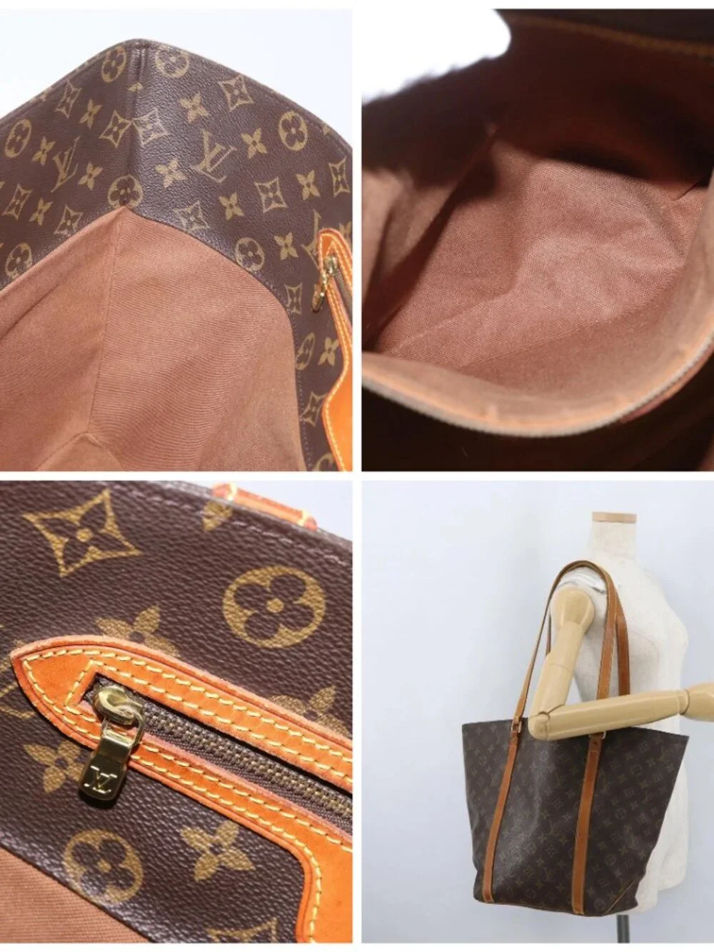 LOUIS VUITTON Monogram Sac Shopping Tote Bag M51108 LV Auth LNZ798